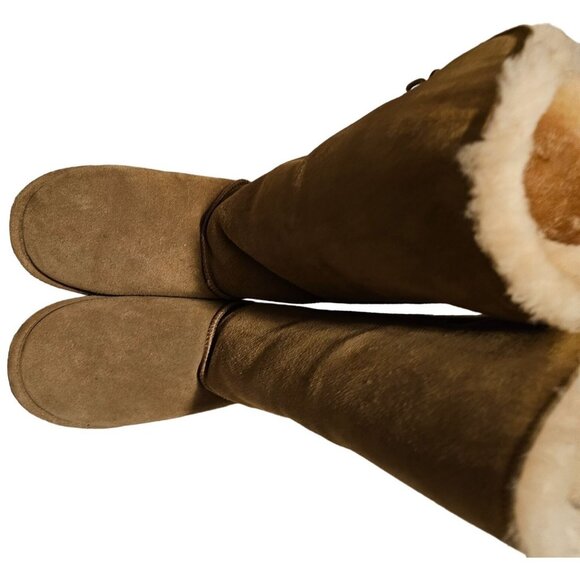 BearPaw Boot Lauren Suede‎ Upper Sheepskin/Wool Blend Lining size 7 - Picture 3 of 11